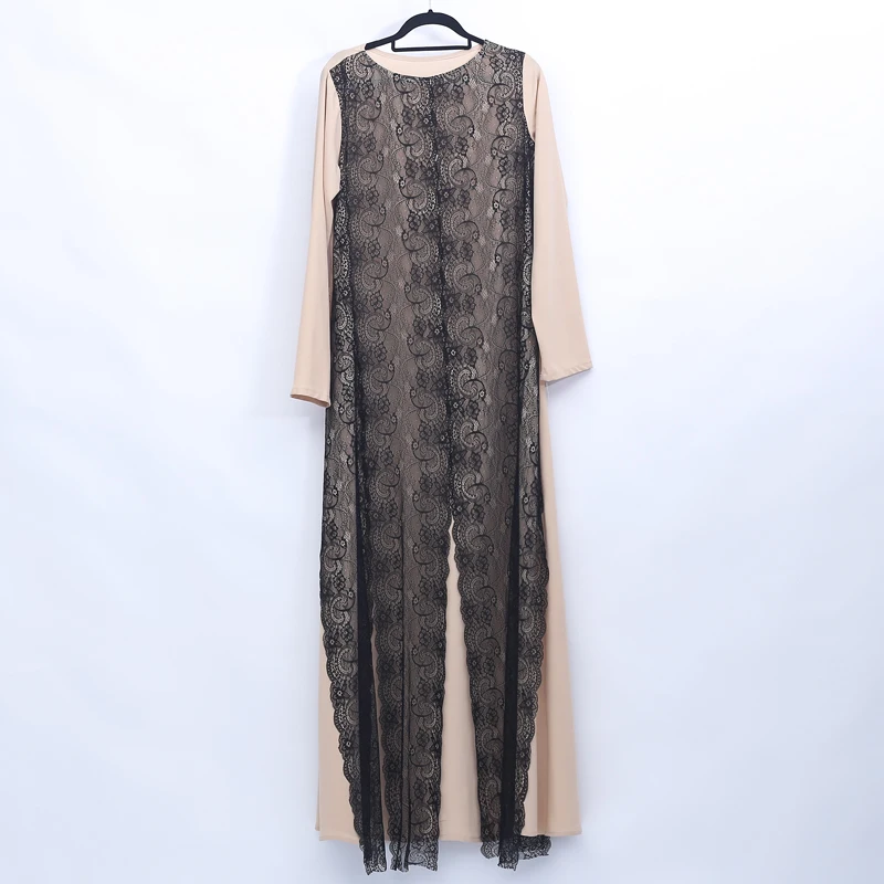 Vestidos кружево abaya Арабский мусульманский платье Катара Кафтан Дубай турецкие исламские платья Хиджаб юркен женщин Tesettur Elbise Caftan