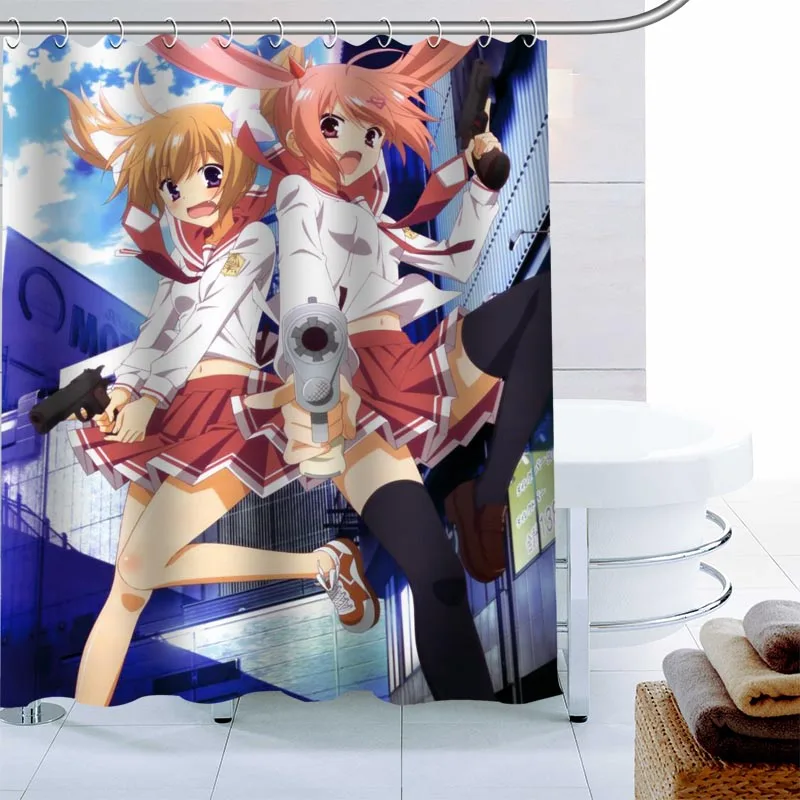 

Hidan No Aria Anime Shower Curtain Waterproof Polyester Fabric Bath Curtain 180X180cm Eco-friendly Bathroom Curtain 0918