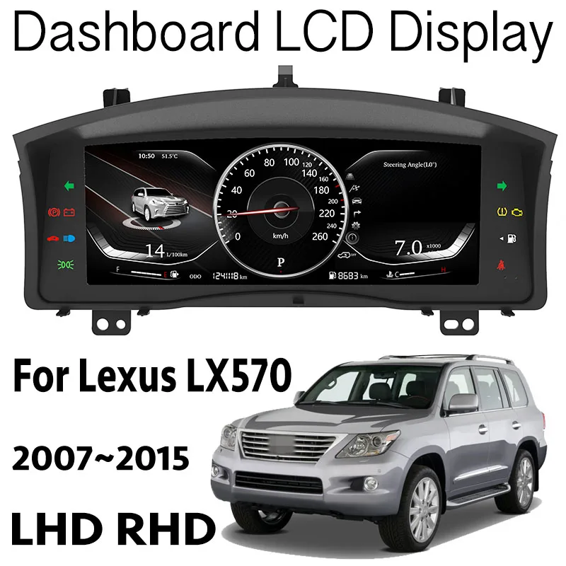

For Lexus LX 570 LX570 Sport 2007~2015 LHD RHD Car GPS Accessories Linux Digital 12.3" Display LCD Panel Dashboard Multimedia
