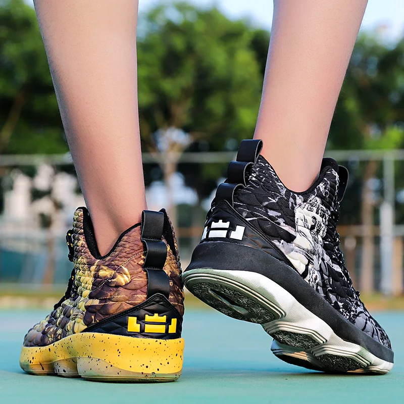 Удобные баскетбольные кроссовки для мужчин и женщин высокие дышащие буфферные