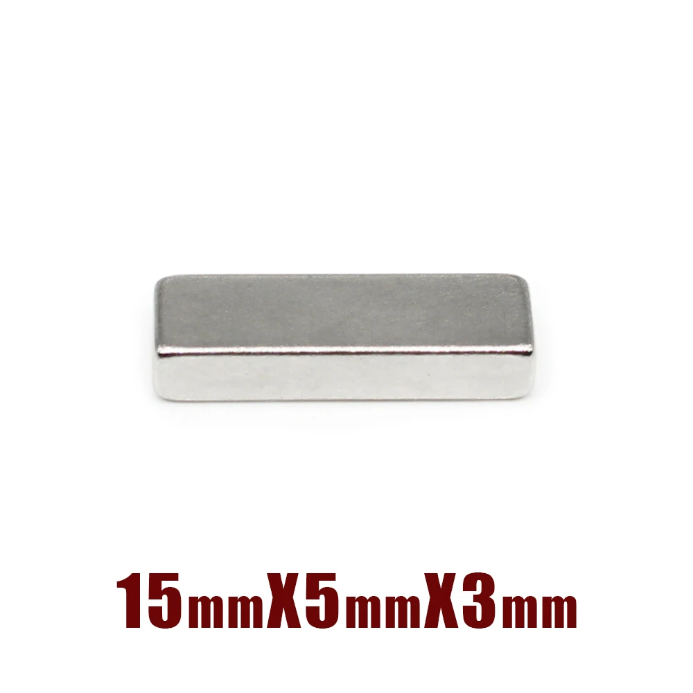 

10/20/50/100/150/200/300PCS 15x5x3 Quadrate Small Magnets N35 Block Rare Earth Neodymium Magnet 15x5x3mm Permanent Magnet 15*5*3