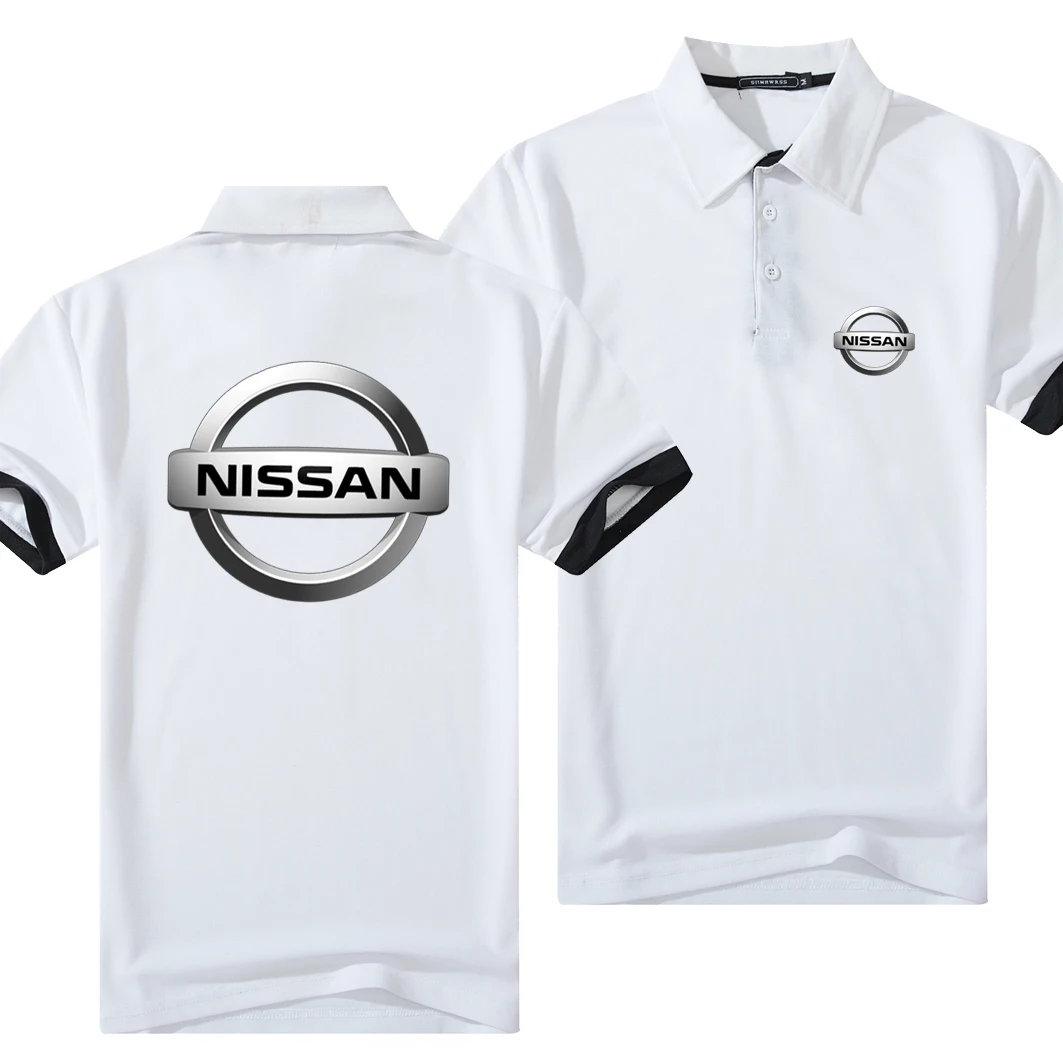 

Summer New Men's Nissan Fashion Cotton lapel Polo Shirt Short Sleeve Pure Color Breathable Casual Polo Shirt