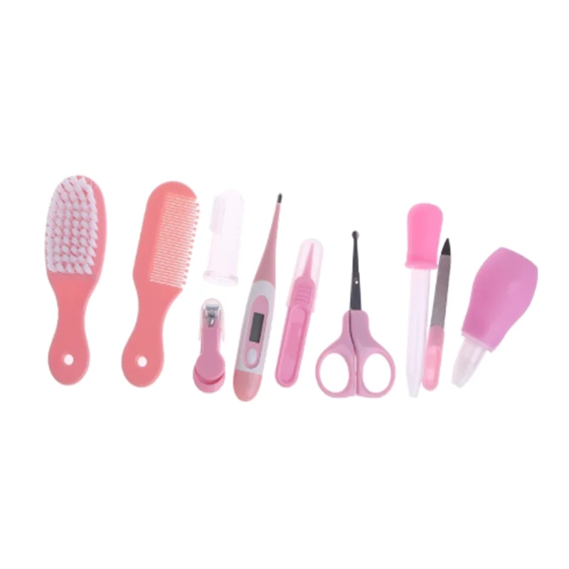 Kit de cuidado de la salud del beb&eacute;, Kit de cuidado de u&ntilde;as, term&oacute;metro, cepillo de aseo, tijeras multifunci&oacute;n, art&iacute;culos de tocador para ni&ntilde;os-5