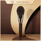 Кисть для макияжа CHICHODO, новинка 2021 года, роскошная серия изделия из резного черного дерева шерсти животных, лиса, серая крыса и из волоса козла для пудры, косметическая Tool-F102