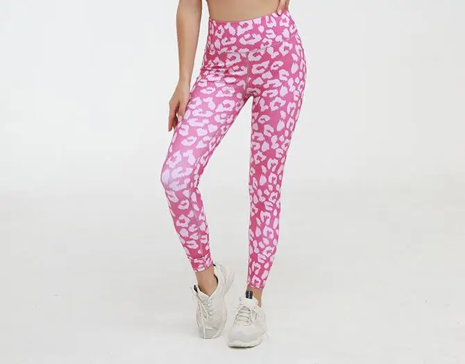 Purple Legging NCLAGEN, женские штаны для йоги с леопардовым принтом, леггинсы для тренировок, бодибилдинг, спортзал, фитнес, спортивная одежда, быстросохнущие, подходят, спортивные колготки, Капри - Цвет: Purple Legging