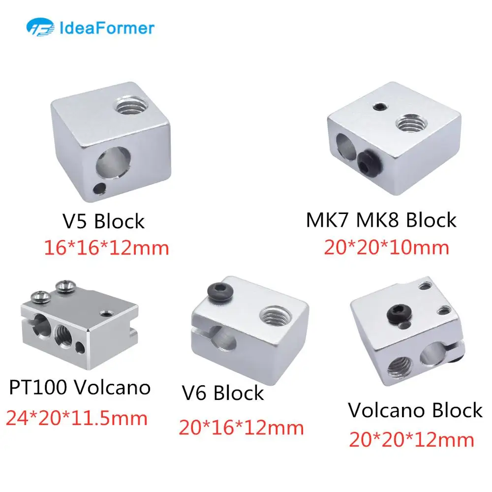 

2 шт., детали для 3D-принтера MK7 MK8 MK10 V5 V6 Volcano