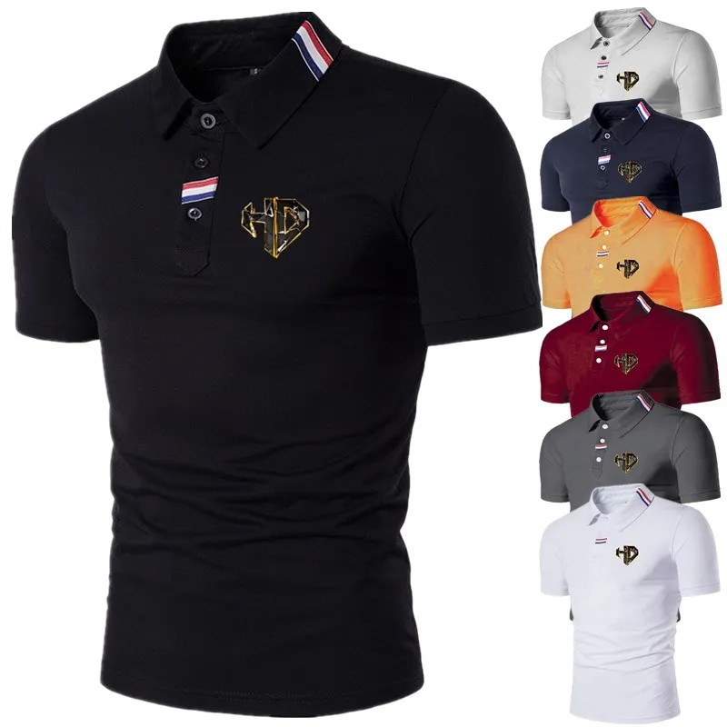 

2022 new men's casual short-sleeved polo shirt Fashion slim men's shirt