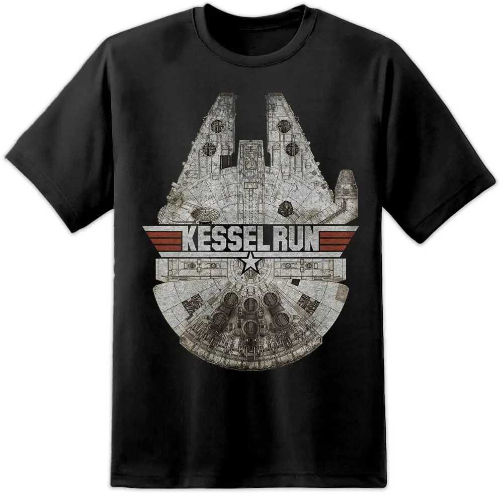 Футболка большого размера с надписью KESSEL RUN Chewbacca Rogue One Last Jedi|Мужские футболки| |