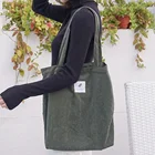 Сумки для женщин 2021, Вельветовая сумка через плечо, многоразовые сумки для покупок, повседневная женская сумка-тоут для определенного количества, Прямая поставка