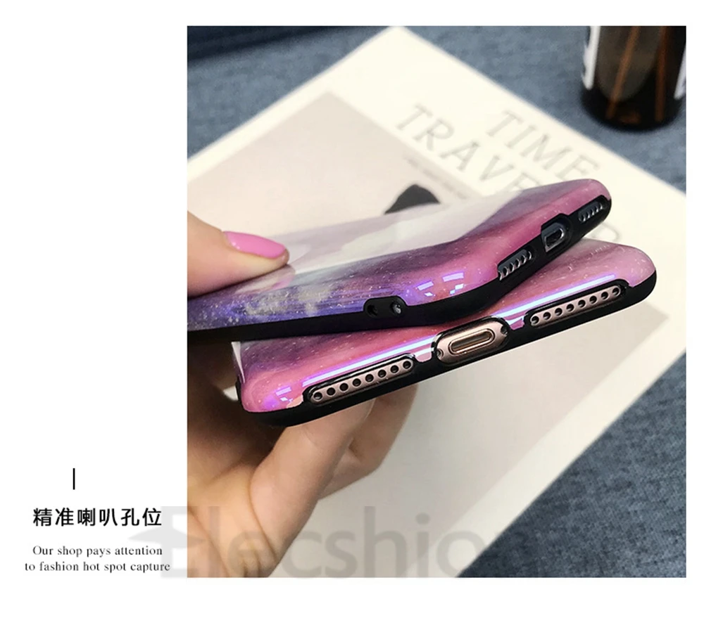 Чехол для iPhone 7 8 градиентная звезда X XR XS Max Алмазная глянцевая крышка телефона
