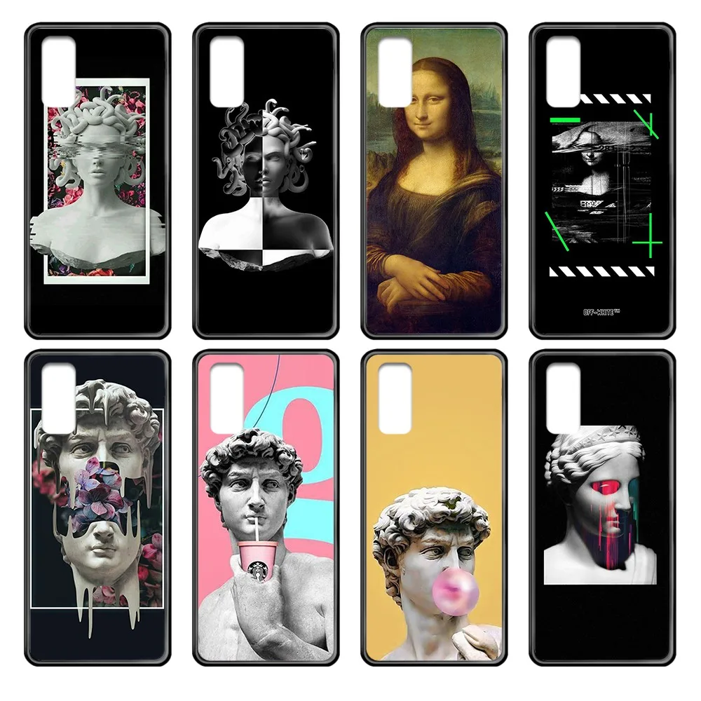 Чехол для телефона David Medusa Mona Lisa hoesjes черный корпус Samsung Galaxy J S 1 2 3 4 5 6 7 8 9 10 Ace Prime Plus