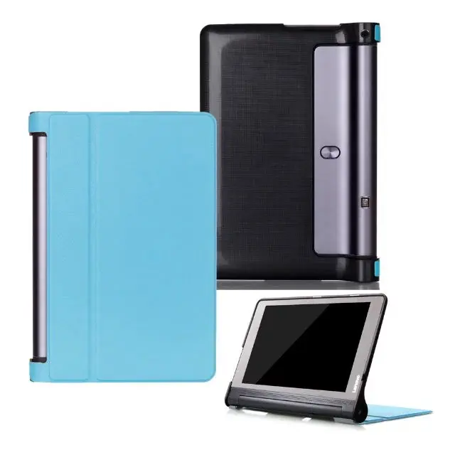 sky blue Магнитный чехол из искусственной кожи с защелкой для lenovo YOGA TAB 3 PRO 10,1 YT3-X90L/F/X& Yoga TAB 3 Plus 10,1 YT-X703F/L Многофункциональный чехол для планшета - Цвет: sky blue