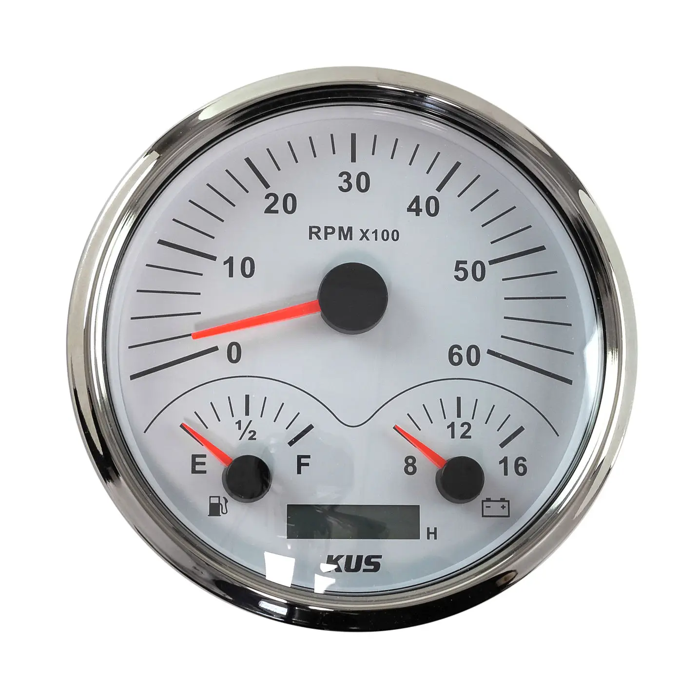 Прибор многофункциональный 4 в 1 белый циферблат нержавеющий ободок д. 110 мм