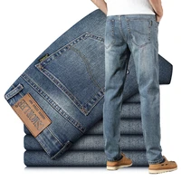 new autumn mens jeans slim elastic csmorlee fashion business trousers classic style winter jeans denim male pants