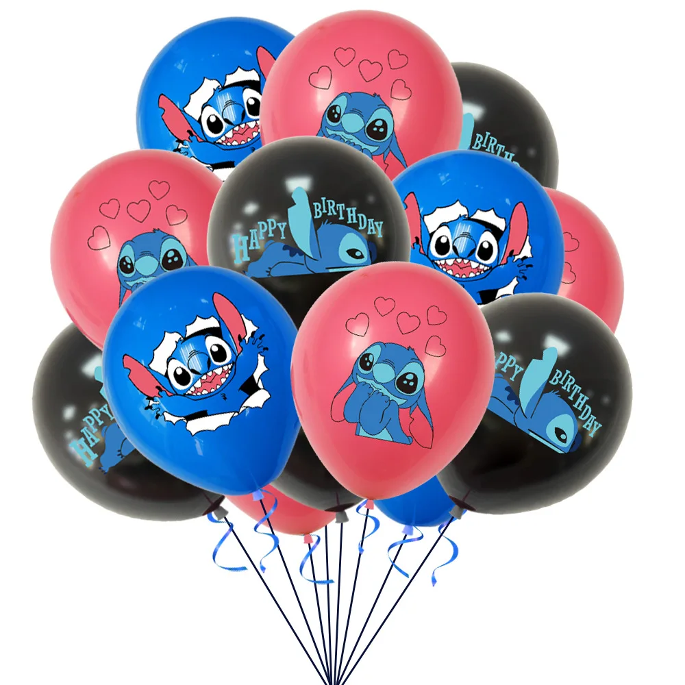 

15pcs 12 Inch Lilo & Stitch Birthday Party Latex Balloons Kids Birthday Party Decoration Baby Shower Balloon Globos Supplies