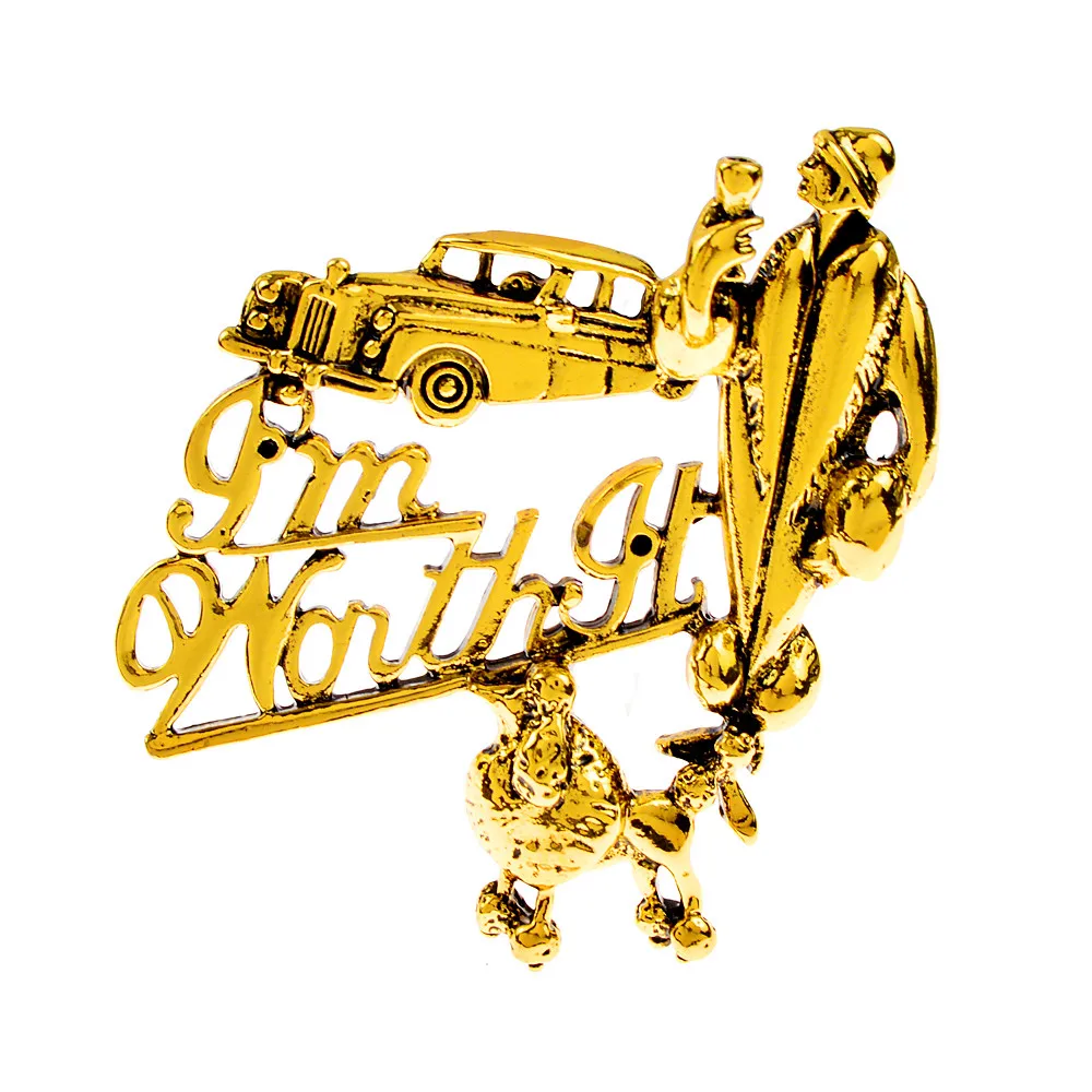 

CINDY XIANG Women Car And Dog Brooch Vintage Fashion Pin