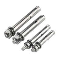 10 pcs m6 x 60 expansion bolt 304 stainless steel m6 x 60 mm sleeve anchor bolts for brick wall concrete