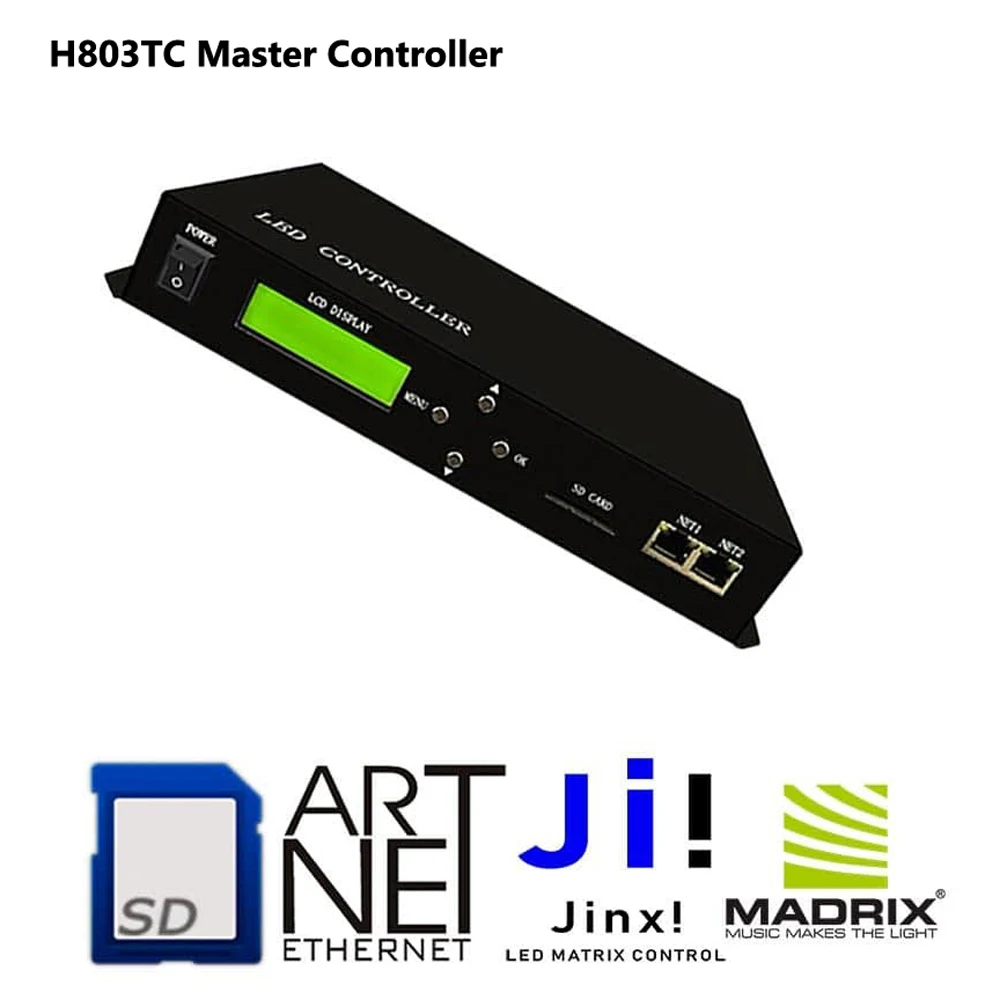 

H803TC Master Controller LED Online/Offline RGB Pixel Controller Drive 170000 Pixels Work With H802RA H801RC Slave Controller