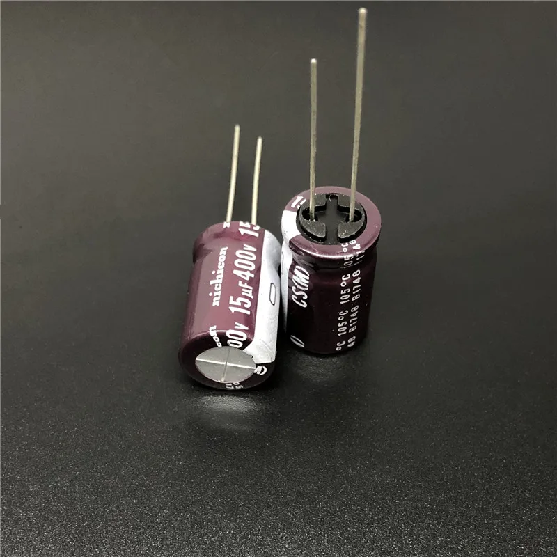 

5pcs/50pcs 15uF 400V NICHICON CS Series 12.5x20mm High Ripple Current High Reliability 400V15uF Aluminum Electrolytic capacitor