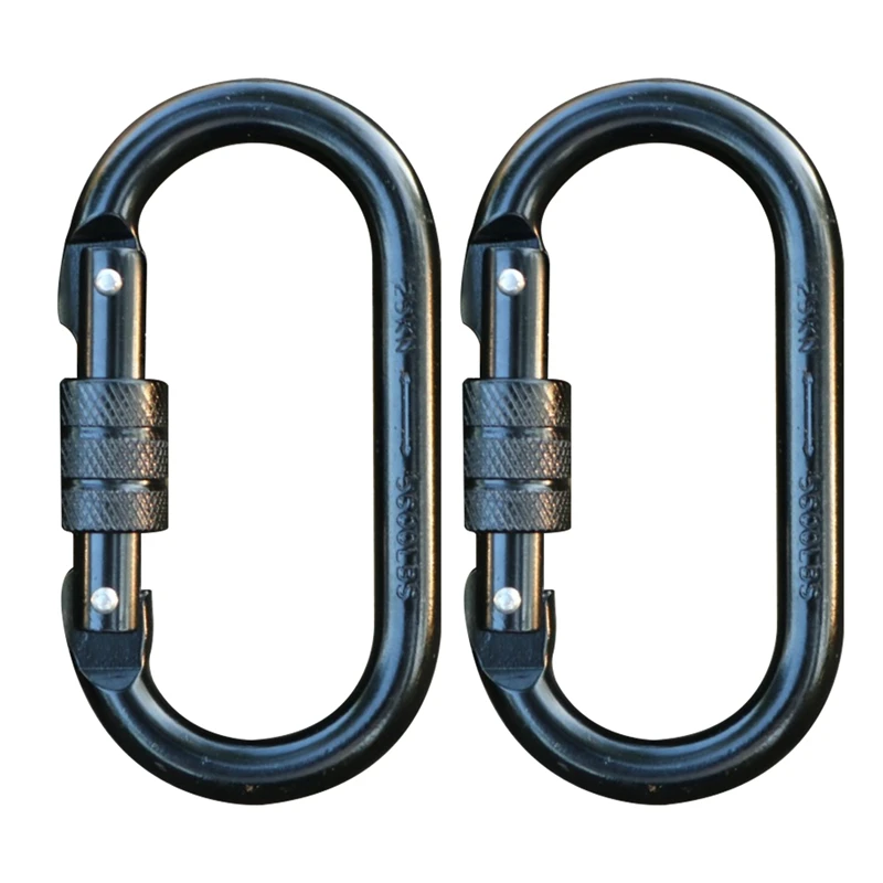 

Locking Climbing Carabiners Clip Heavy Duty 25KN Industrial Lock Carabiners Clips for Rigging Ropes Hammocks Camping