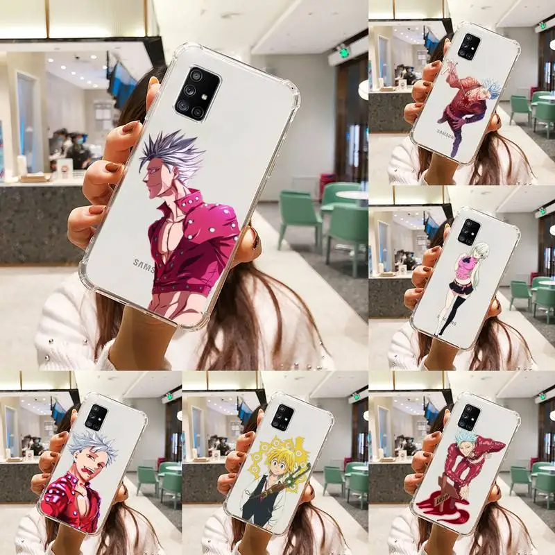 

anime seven deadly sins Phone Case Transparent For Samsung A51 A50 A71 A70 A81 M60S Note S21 S 20 10 9 8 11 E Plus Ultra