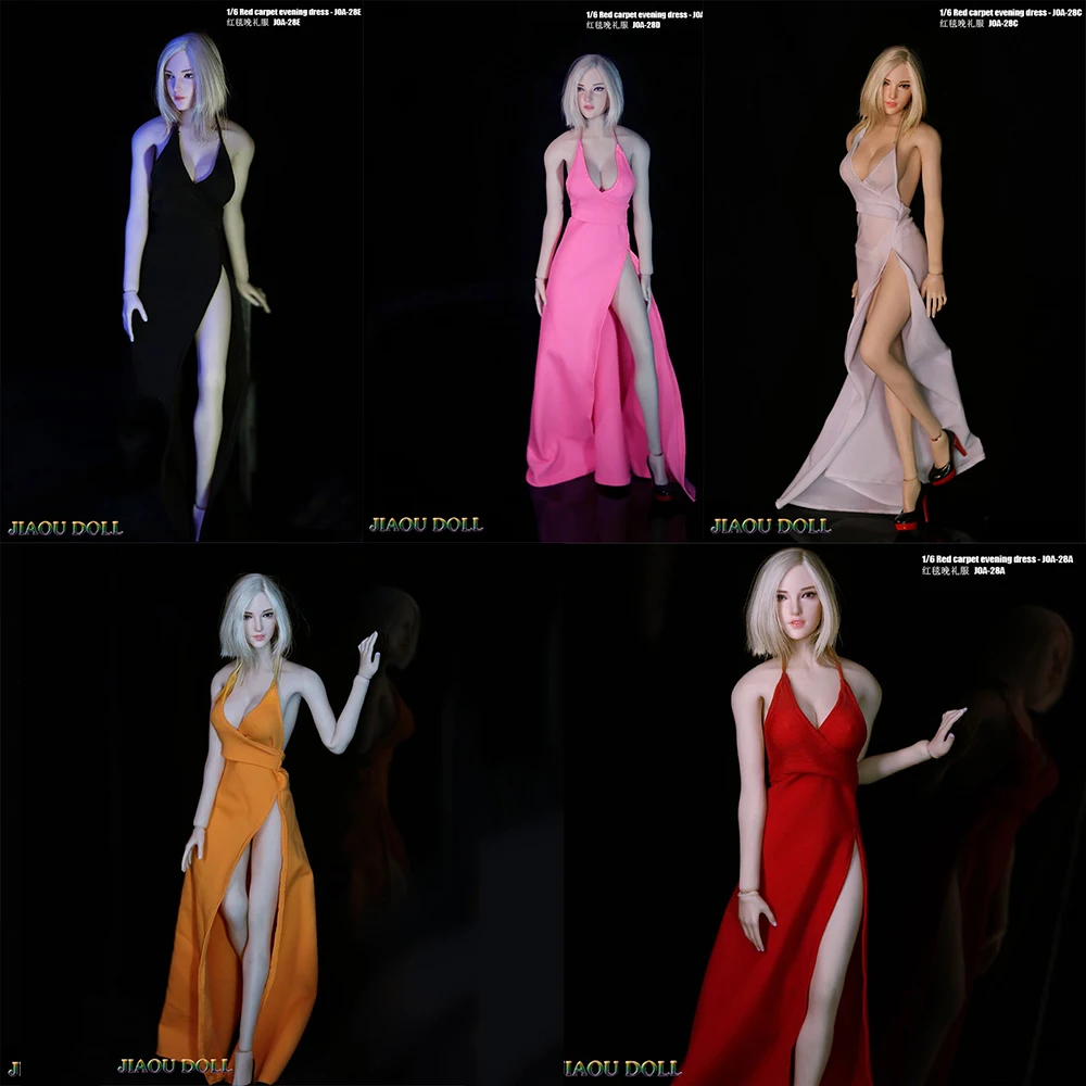 

JOA-028 1/6 Scale Female Figure Accessory Sexy Long Dress Clothes Evening Dress With Heel Shoes Model for 12 inches Body