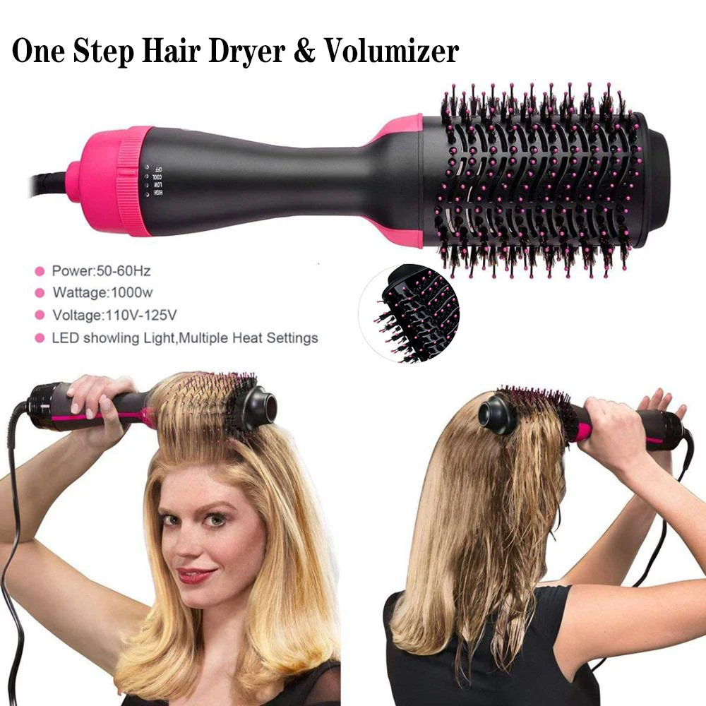 Щетка для завивки волос фен и объемный генератор отрицательных ионов Плойка