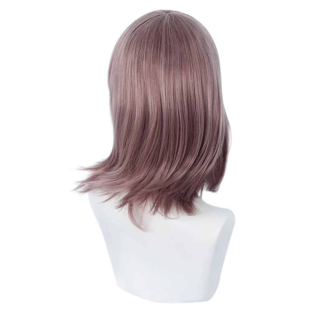 

Halloween Taro Purple Hair 35CM Short Party Layered Cosplay Wig Unisex Style Synthetic Anime Heat Resistant Synthetic