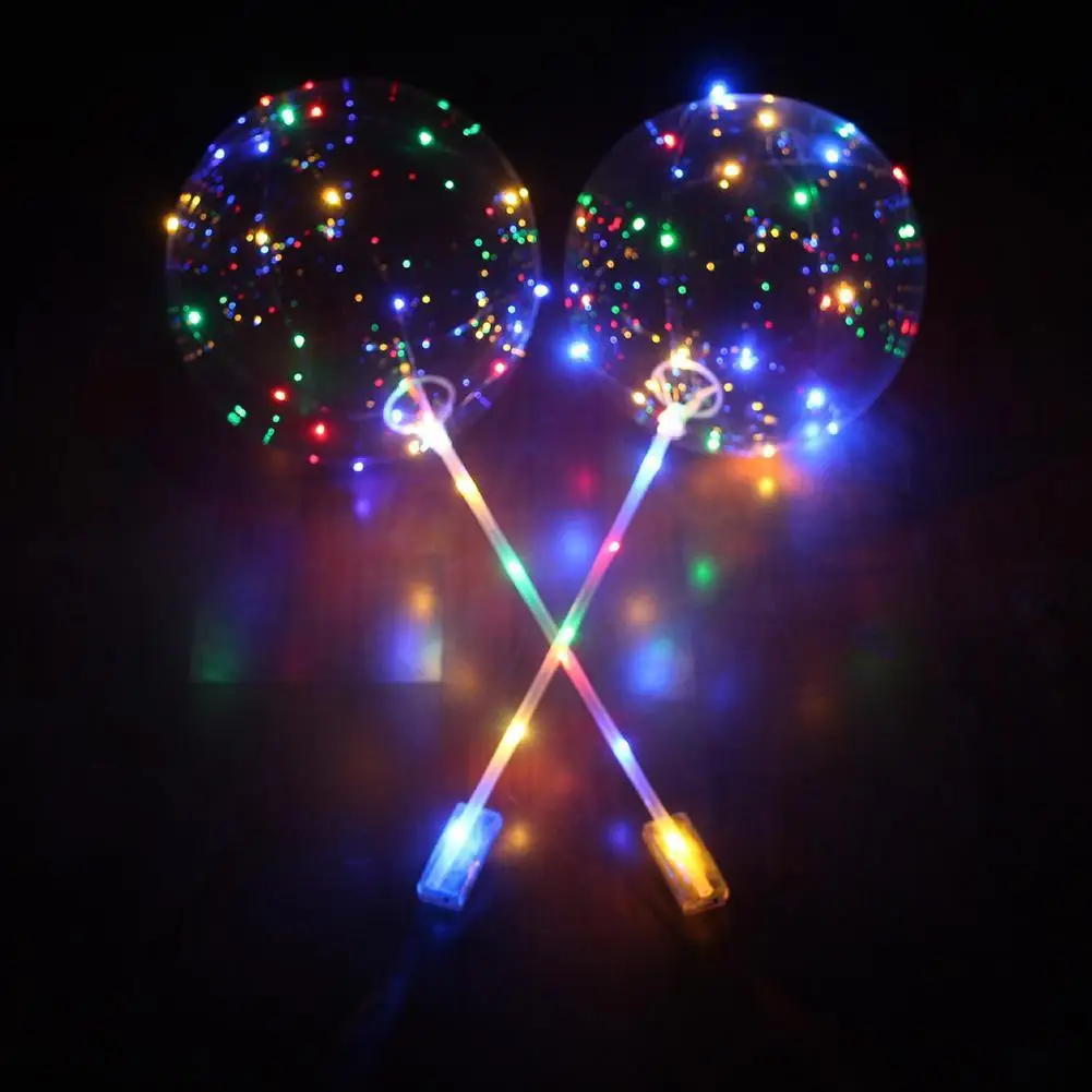 

18 Inch LED Balloon Luminous Transparent Round Bubble Party Wedding Decoration Led Light Up Balloon For Party Supplies
