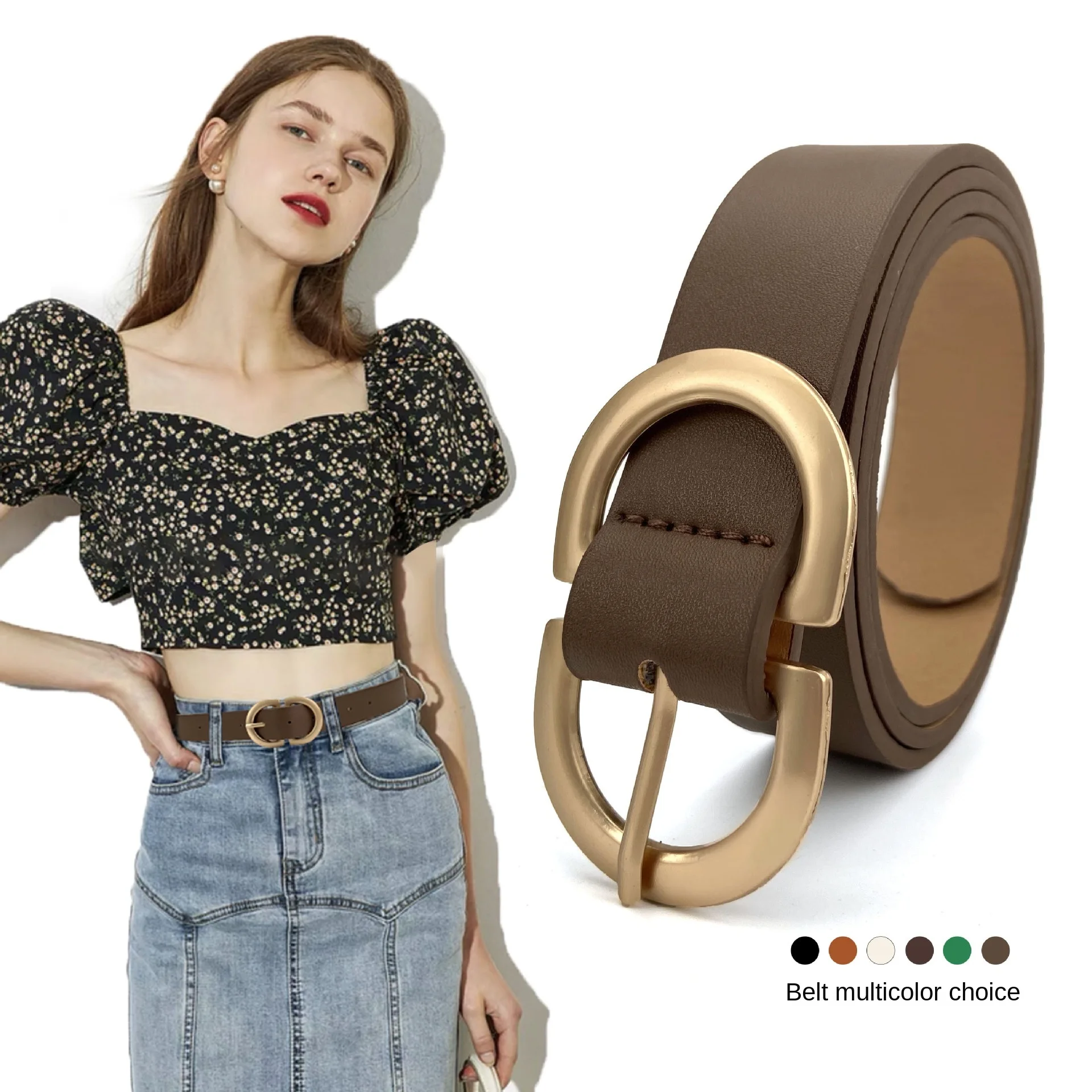 

Женский Узкий кожаный ремень с пряжкой, дизайнерские ковбойские ремни в стиле древних путей для джинсов