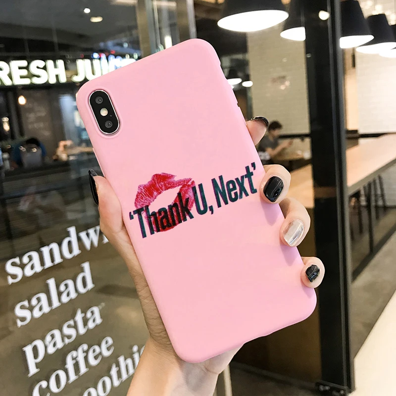 Thank U, Next Ariana Grande мягкий чехол для телефона из ТПУ ярких цветов для iPhone 11 PRO MAX X XR XS Max 8 7 6s Plus - Цвет: TPU