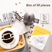 coffee paper portable coffee filter bags 50 piecesbag disposable coffee filters drop ear tea coffee tea tools accessories