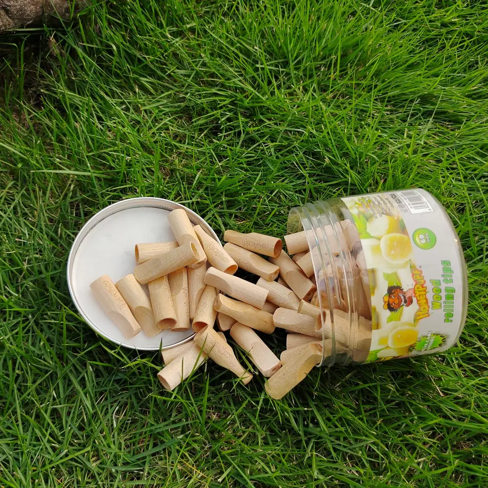 Наконечники для фильтров HONEYPUFF Rolling Wood с сахарным вкусом 40 мм деревянные