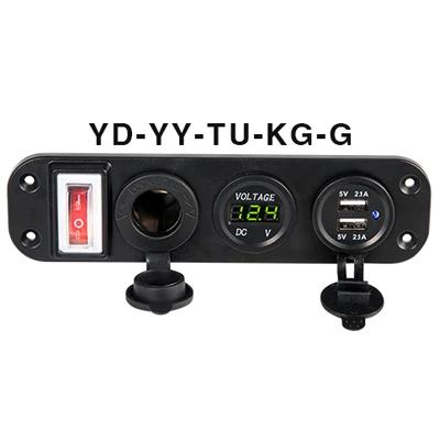 YD-YY-TU-KG-G 12 В usb зарядное устройство Лодка 12 В USB Автомобильное зарядное устройство 12 в панель Быстрый телефон usb Автомобильное зарядное устройство с вкл/выкл 5 в 4.2A разъем прикуривателя автомобиля - Название цвета: YD-YY-TU-KG-G