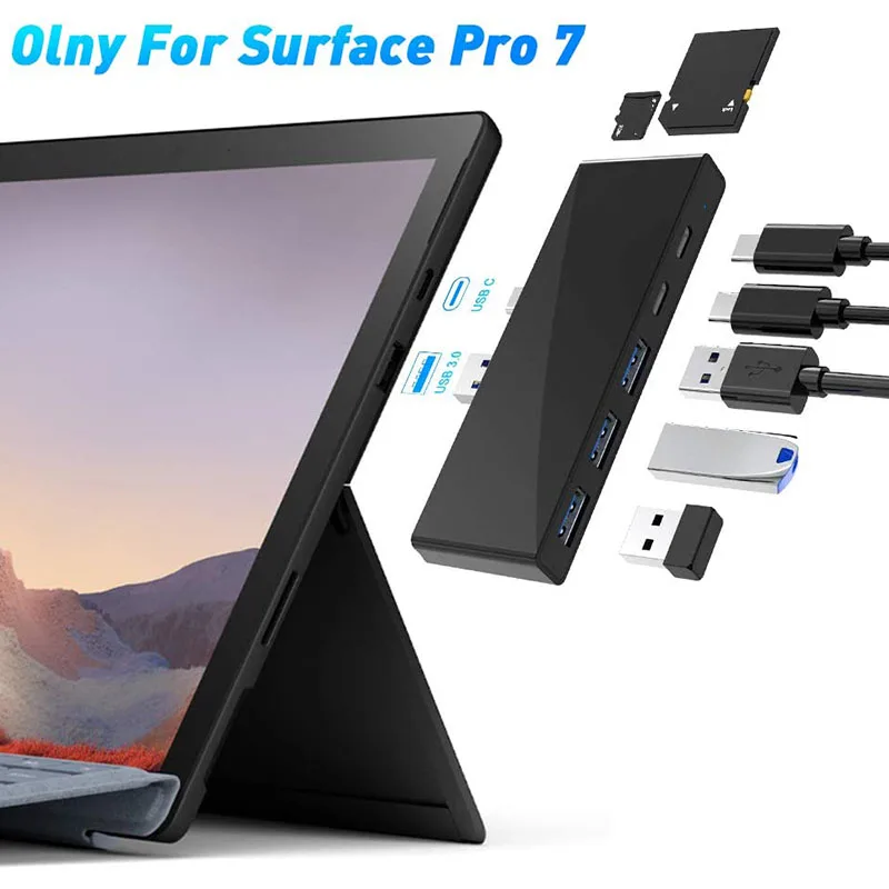 

for Surface Pro 7 Docking Station USB Type C Surface Pro 7 in 1 Hub for Surface Pro 7 Accessories