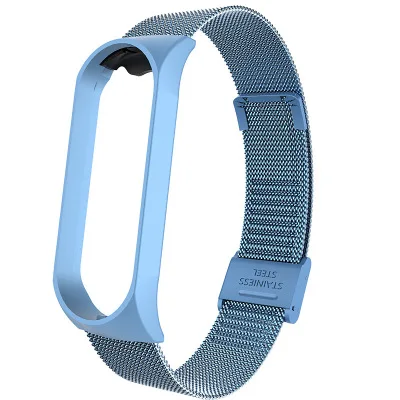 Metal buckle 04 Металлический браслет из нержавеющей стали mi Band 4 Модный Цветной ремешок из углеродного волокна для mi Band 4 3 Xiaomi mi Band 4 сменный Браслет - Цвет: Metal buckle 04