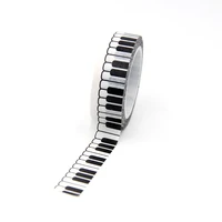 new 1pc 15mm10m piano buttons white washi tape washi stickers diy scrapbooking masking tape school office supply