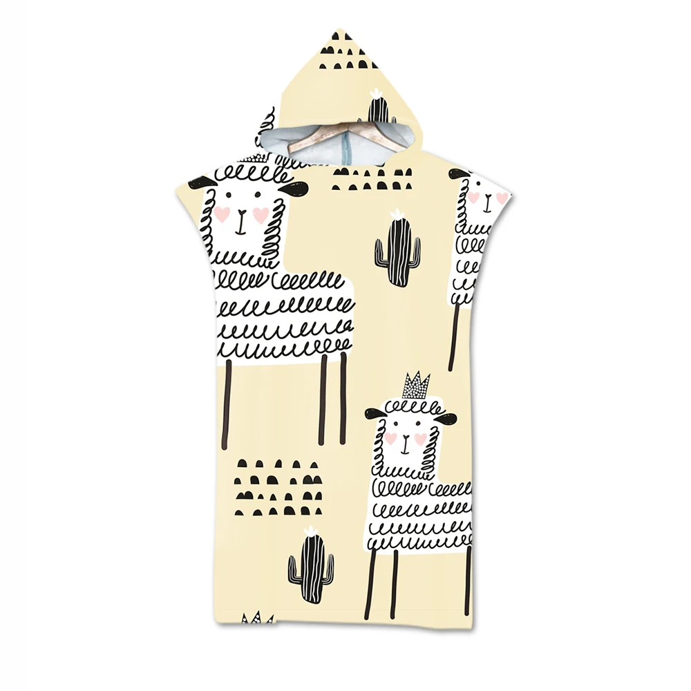 Прекрасный Альпака микрофибры халат для ванной Полотенца ламы Пижама комбинезон