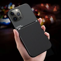 magnetic leather silicone soft phone case for iphone 13 12 11 pro xs max xr x xsmax 7 8 plus se 2020 shockproof back cases cover