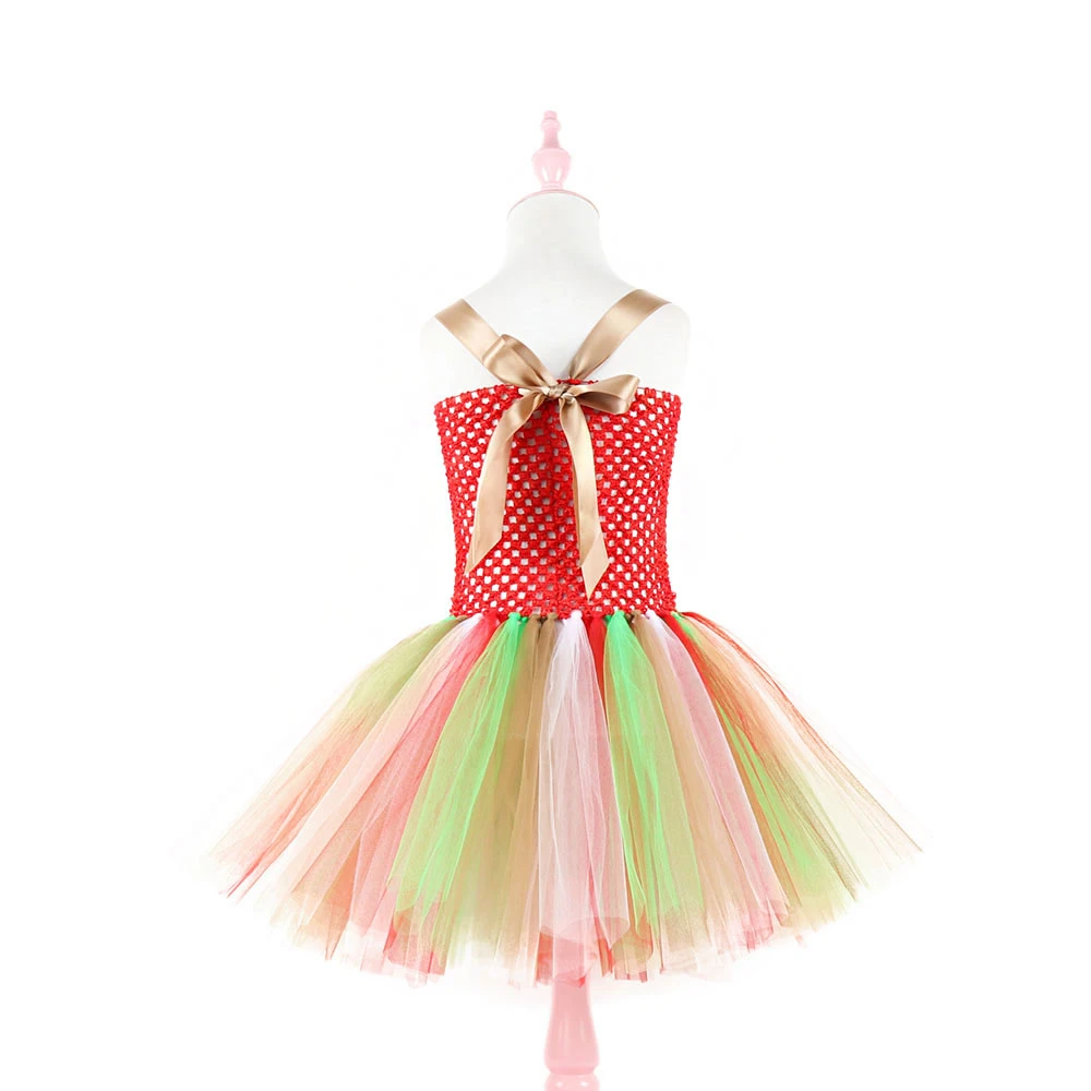 Moeble Christmas Deer Tutu Dress Baby Girls Birthday Party Dresses Purim Halloween Winter Cosplay Costume Clothes For Kids 1933