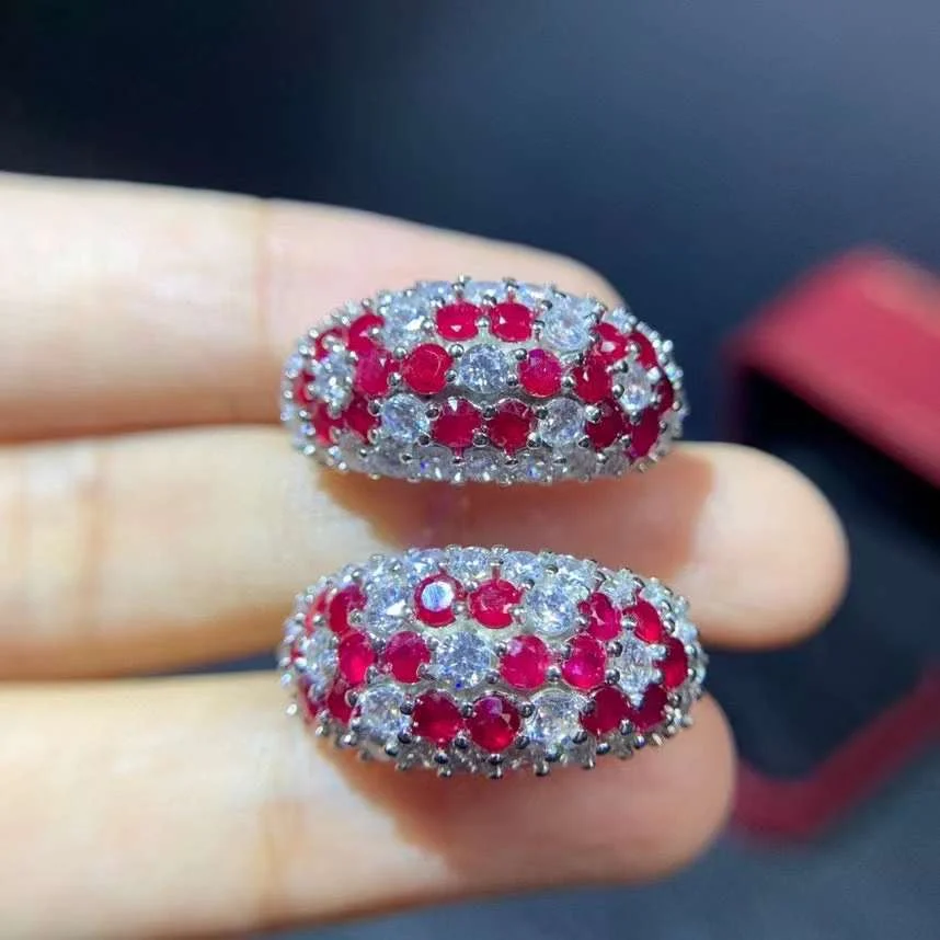 

Natural ruby ring, new style, 925 sterling silver hot lady gift jewelry