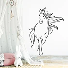 Виниловая наклейка на стену с рисунком лошади для украшения детской комнаты, наклейка на дом, декор для гостиной, спальни, стикер с животными, фотообои, домашний декор