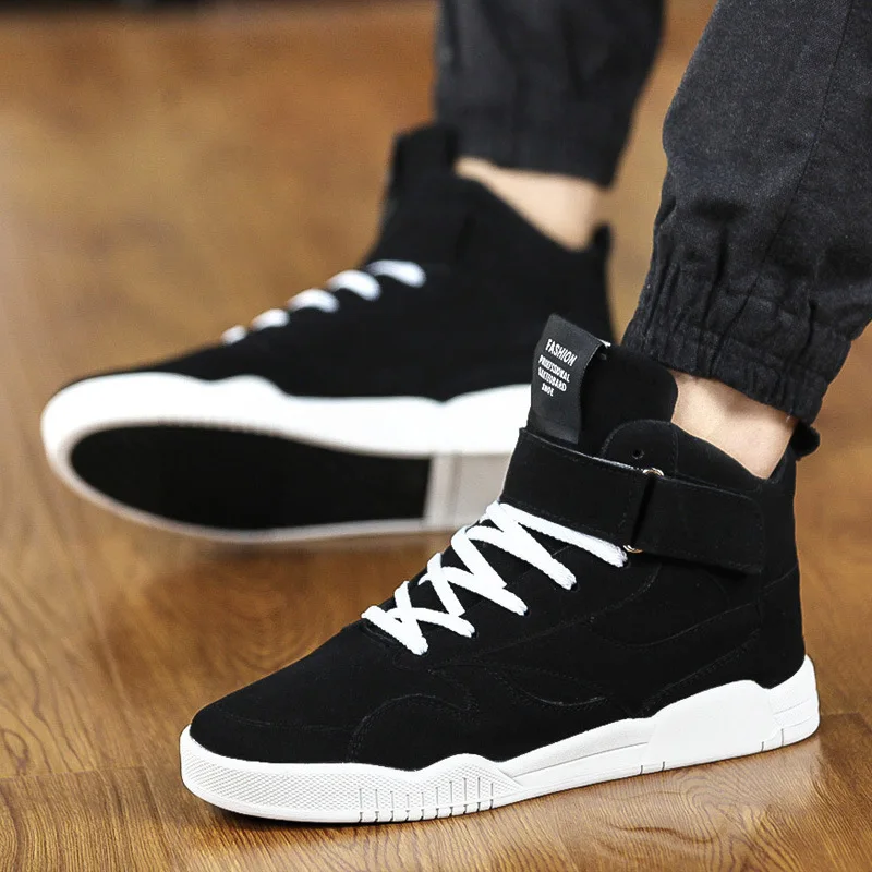 

2019 New Arrival Summer Casual Shoes Fashion Men Flats Shoes red Shoes Men Comfortable Canvas Lace-Up high top shoes U5-42