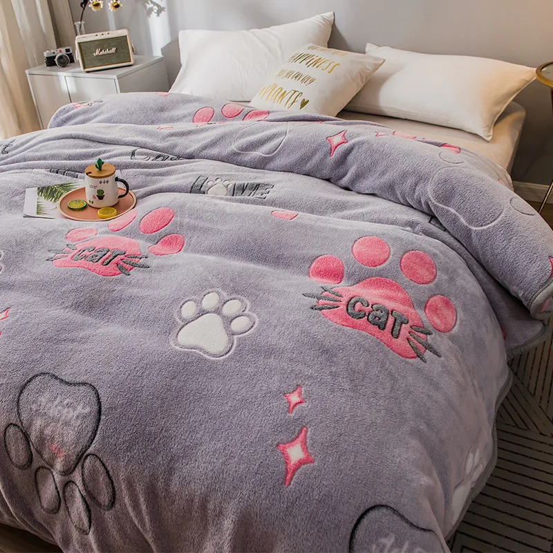 

Blanket Snowflake Wool Blanket Coral Fleece Bedspread Blankets Portable Blanket Winter Blankets Dropshipping SK