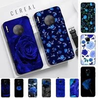 toplbpcs blue rose flower phone case for huawei mate 20 10 lite pro x honor paly y 6 5 7 9 prime 2018 2019