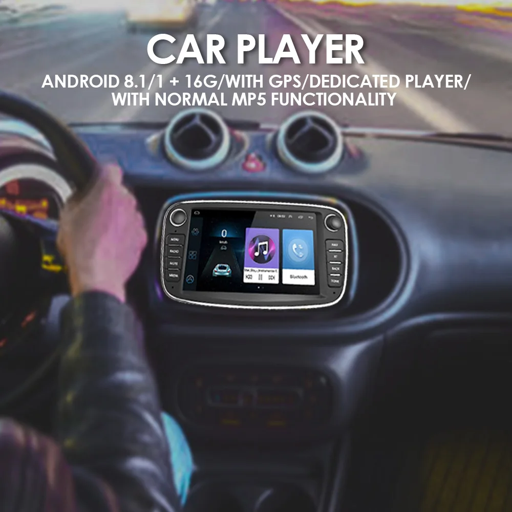 Vehemo мультимедийный плеер Автомобильный видеорегистратор камера " Android 8,1 MP5 Play радио WiFi 2 din для Ford/Focus/S-Max/Mondeo 9/Galaxy yc-Max gps