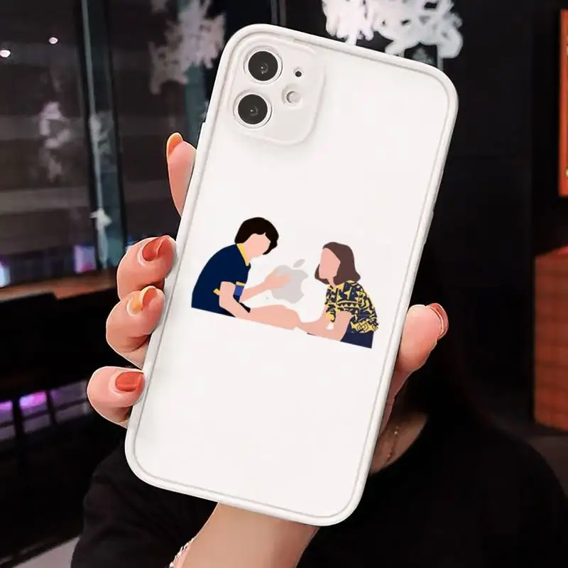 

Stranger Things Christmas Lights Phone Case For iPhone 12 11 Mini Pro XR XS Max 7 8 Plus X Matte transparent White Back Cover