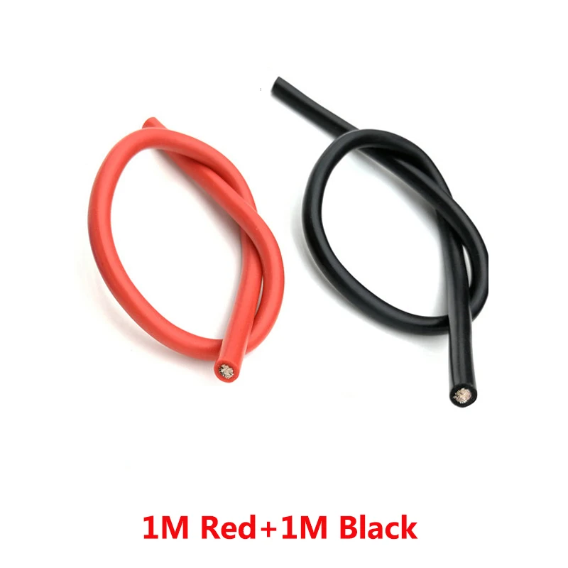 1 метр красный и Черный силиконовый провод 10AWG 12AWG 14AWG 16AWG 18AWG 22AWG термостойкий