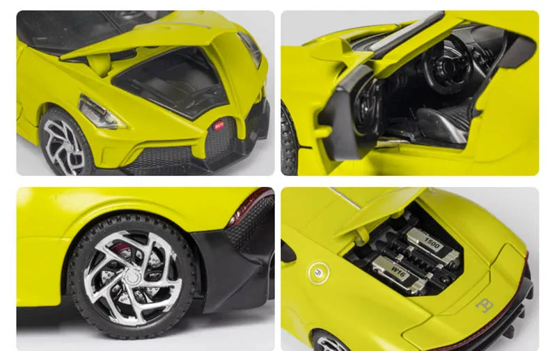 1/32 литье под давлением Bugatti La поднимаемая модель автомобиля игрушечный