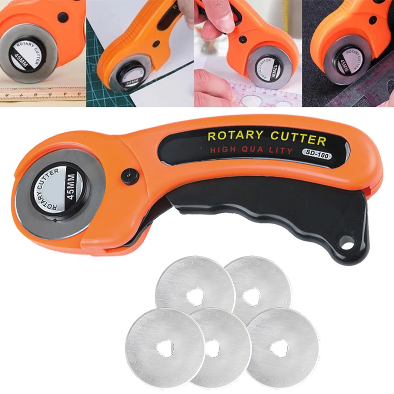 

45mm Rotary Replacement Blades Paper Cutter Knitting Circular Cutting Patchwork Leather Crafts Rotary Cutter Sewing Tool